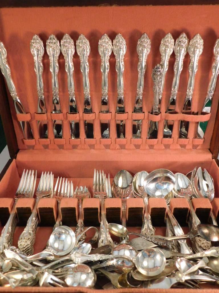 STERLING SILVER FLATWARE 10 LBS 13 OZ SILVER WEIGHT (1 of 10)
