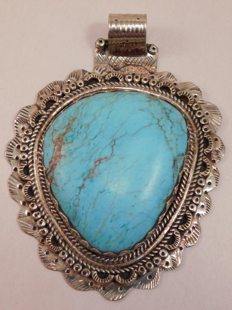 TURQUOISE PENDANT ROCK STONE LAPIDARY SPECIMEN (1 of 4)