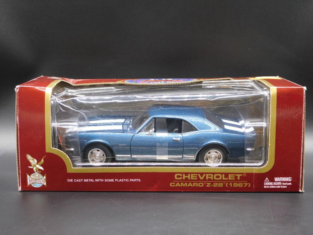 1967 Camaro Z28 Chevrolet Road Legends Road Legends: 1967 Camaro Z28 Chevrolet Road Legends Road Legends Metallic Blue Green Die Cast Metal Car #478 *** WELCOME TO HATMAN AUCTIONS! Today we are selling an estate Lifetime Collection of many collectible c