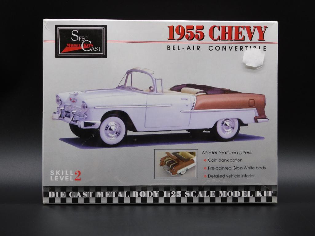 1955 Chevrolet BelAir Convertible Spec Cast Model White (1 of 4)