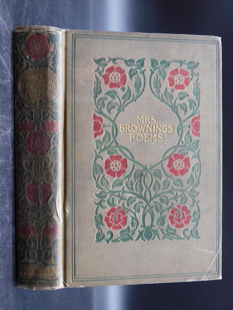 1886 THE POETICAL WORKS OF ELIZABETH BARRETT BROWNING: 1886 THE POETICAL WORKS OF ELIZABETH BARRETT BROWNING 1384 *** Thank you for attending HATMAN AUCTIONS! Yes, we ship all items that are not oversized. Please see photos for measurements and descriptio