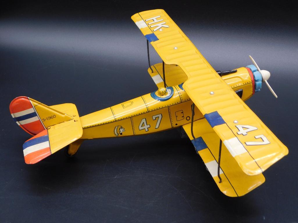 JAPANESE HK 47 METAL TOY PLANE VINTAGE ANTIQUE (1 of 7)