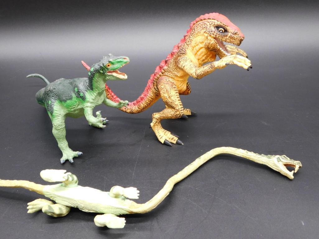 DINOSAUR TOYS SET OF 3 VINTAGE ANTIQUE (1 of 6)