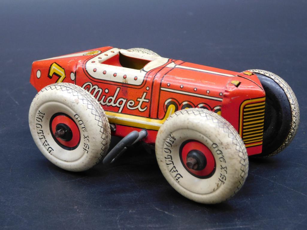 MARX MIDGET METAL WIND-UP TIN TOY CAR (1 of 4)
