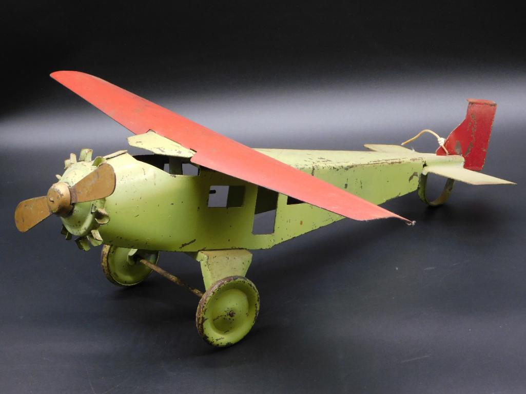 METAL TOY PLANE VINTAGE ANTIQUE (1 of 8)