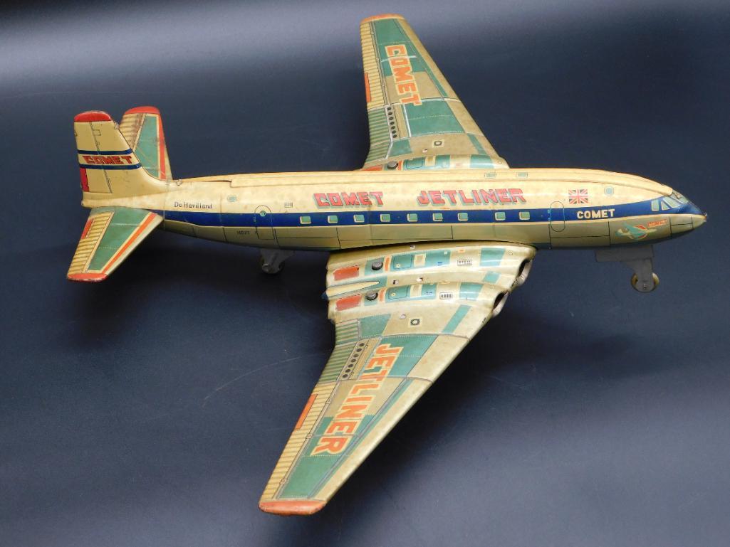 JAPANESE COMET JETLINER METAL TOY AIRPLANE VINTAGE (1 of 9)