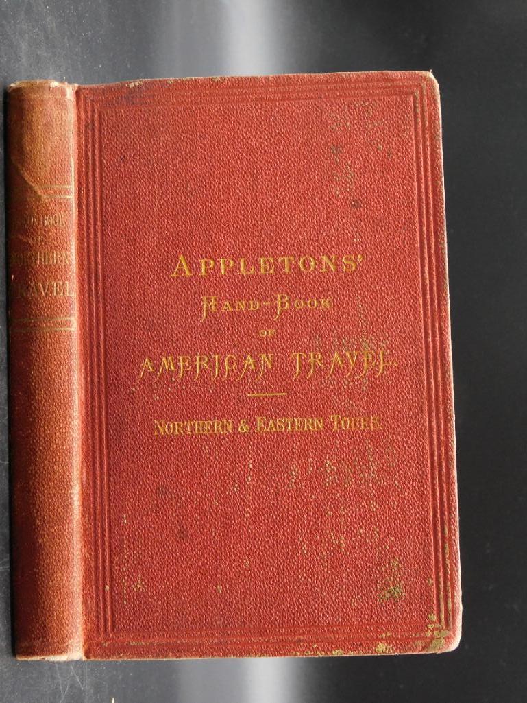 1873 APPLETONS HANDBOOK OF AMERICAN TRAVEL BOOK: 1873 APPLETONS HANDBOOK OF AMERICAN TRAVEL BOOK *** Thank you for attending HATMAN AUCTIONS! Yes, we ship all items that are not oversized. Please see photos for measurements and description. SPECIAL 