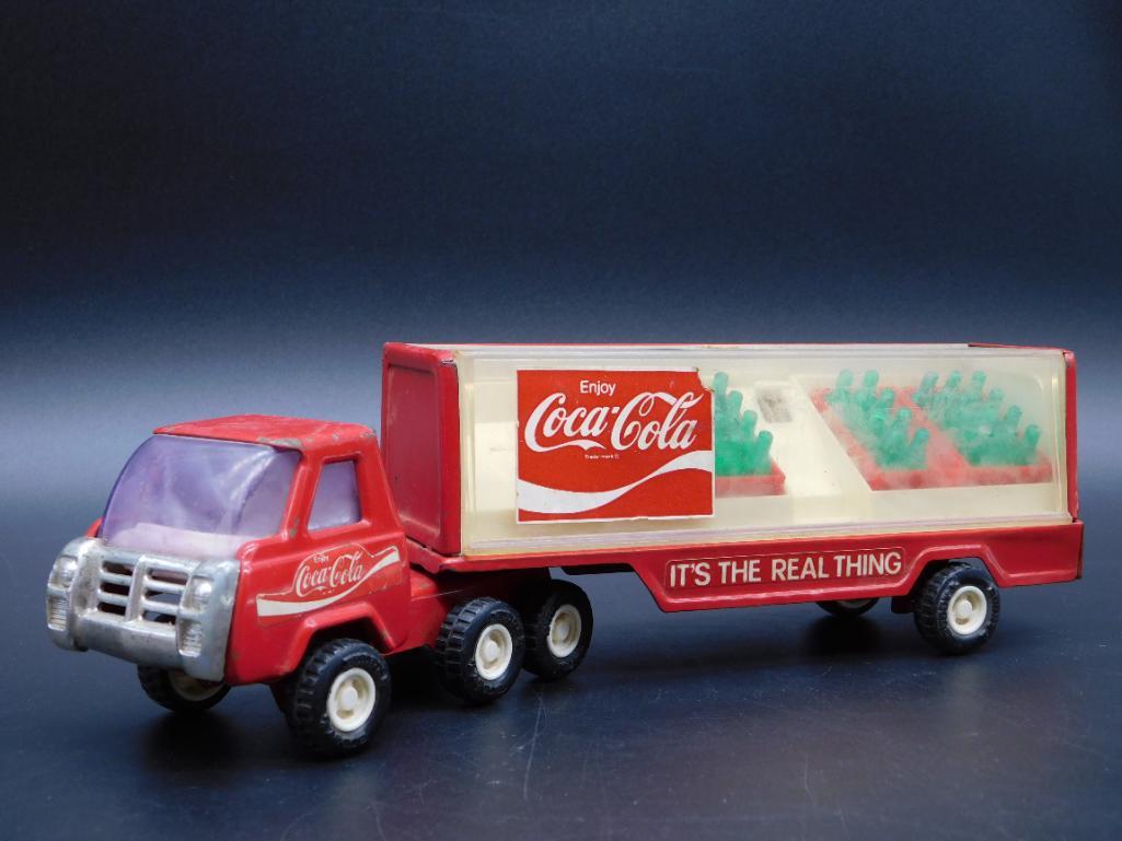 JAPANESE BUDDY L COCA-COLA TRUCK AND TRAILER TOY (1 of 7)