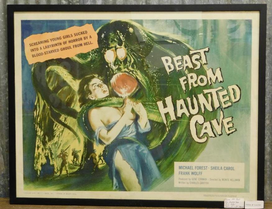 1959 BEAST FROM HAUNTED CAVE HALF-SHEET MOVIE POSTER (1 of 8)