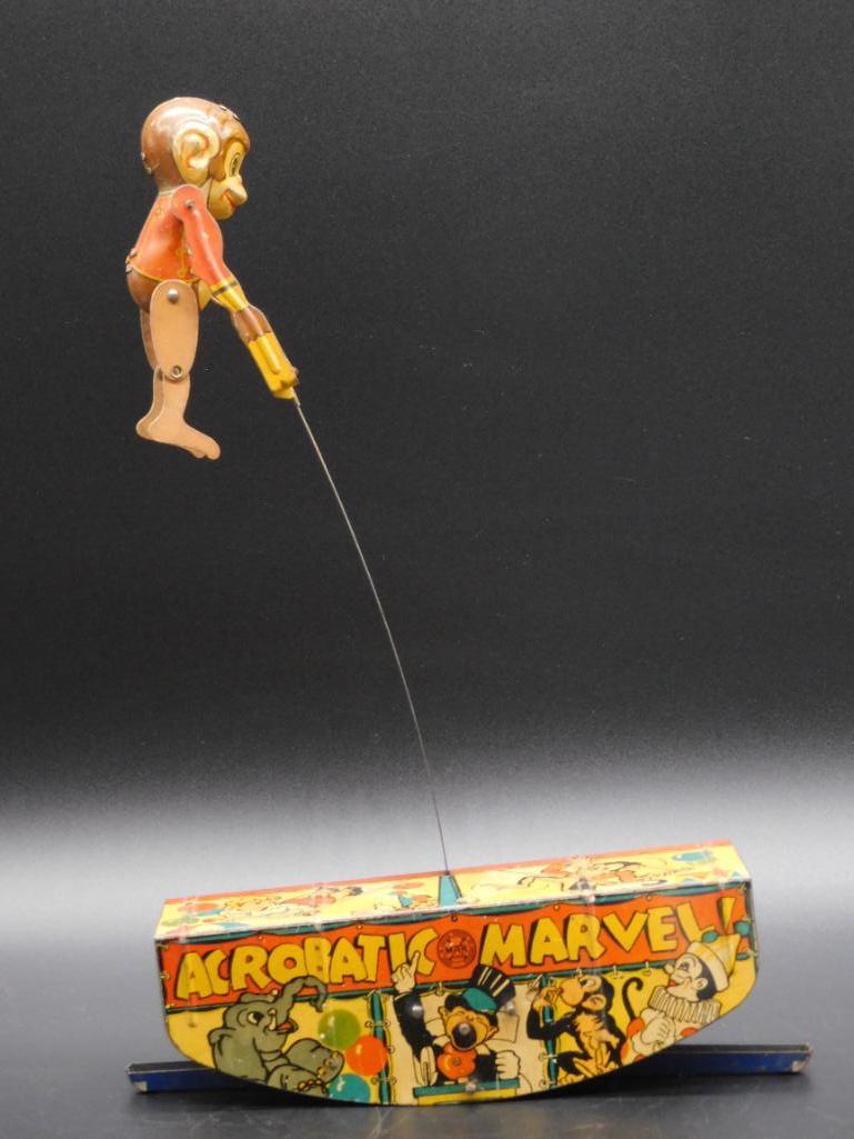 MARX TOYS ACROBATIC MARVEL MONKEY TIN TOY (1 of 4)