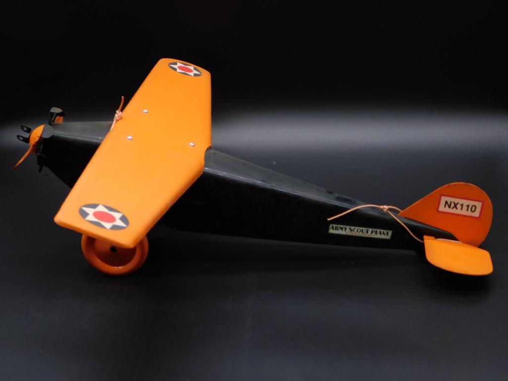 STEELCRAFT ARMY SCOUT PLANE TOY VINTAGE ANTIQUE (1 of 7)