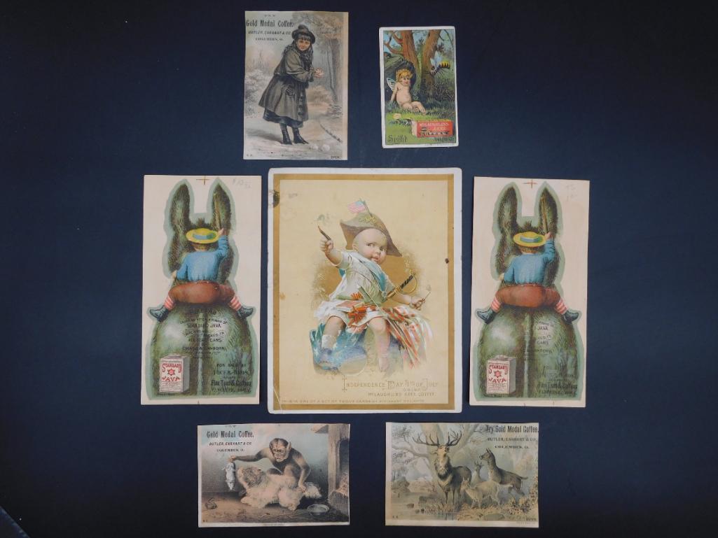1800S VICTORIAN TRADE CARDS COFFEE ADVERTISING TRADE (1 of 8)