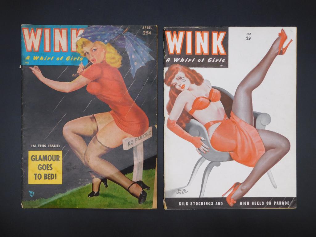 1950S WINK PIN UP MAGAZINES PETER DRIBEN COVERS VINTAGE (1 of 5)