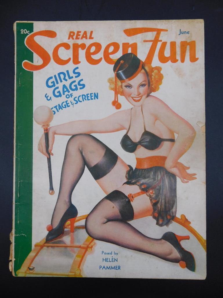 1937 REAL SCREEN FUN PIN UP RISQUE MAGAZINE GIRLS AND (1 of 7)