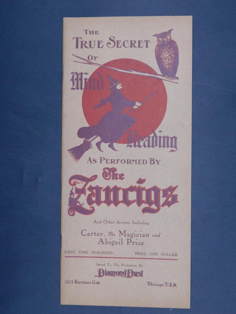 THE TRUE SECRET OF MIND READING BOOK: Thank you for attending HATMAN AUCTIONS! Yes, we ship all items that are not oversized. Please see photos for measurements and description. SPECIAL NOTICE: Many items are PICK UP ONLY by APPOINTMENT O