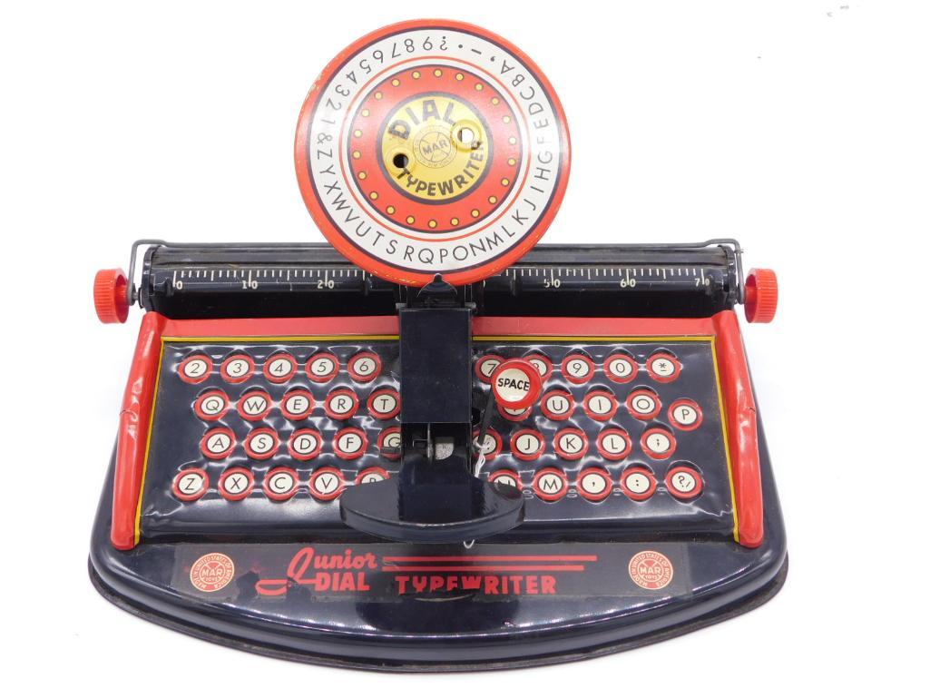 JUNIOR DIAL TYPEWRITER VINTAGE ANTIQUE TIN TOY (1 of 4)