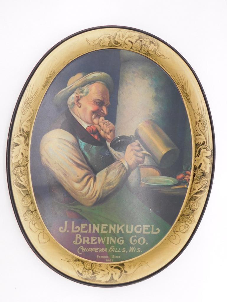 J LEINENKUGEL BREWING CO VINTAGE  TRAY ANTIQUE (1 of 2)