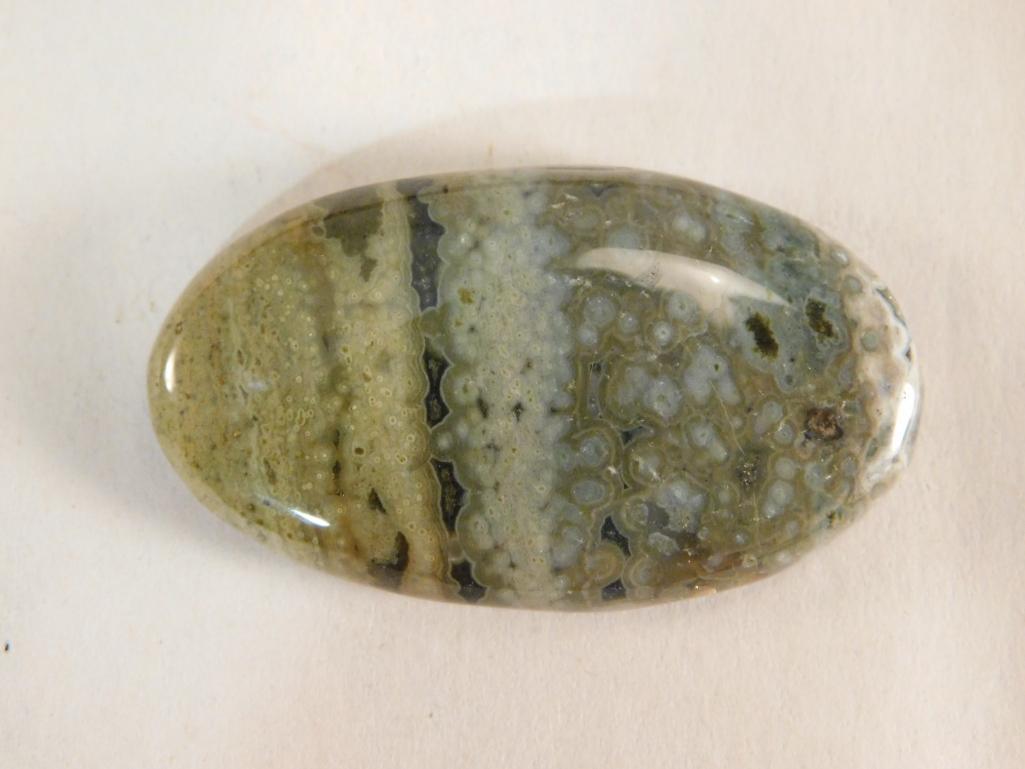 OCEAN JASPER CABOCHON ROCK STONE LAPIDARY SPECIMEN: Thank you for attending HATMAN AUCTIONS! Please see photos for measurements and descriptions. If you purchase lots of heavy items, we can hold them for you until you can pick them up. *We are an aucti