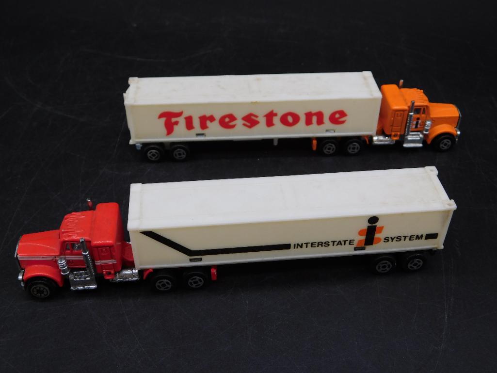 SEMI TRUCK TOYS SET OF 2 VINTAGE TOY COLLECTIBLE: Thank you for attending HATMAN AUCTIONS! Yes, we ship all items that are not oversized. Please see photos for measurements and description. SPECIAL NOTICE: Many items are PICK UP ONLY by APPOINTMENT O