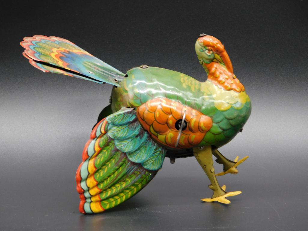 RARE GES GESCHUTZT TURKEY WIND-UP TIN TOY VINTAGE ANTIQUE: RARE GES GESCHUTZT TURKEY WIND-UP TIN TOY VINTAGE ANTIQUE