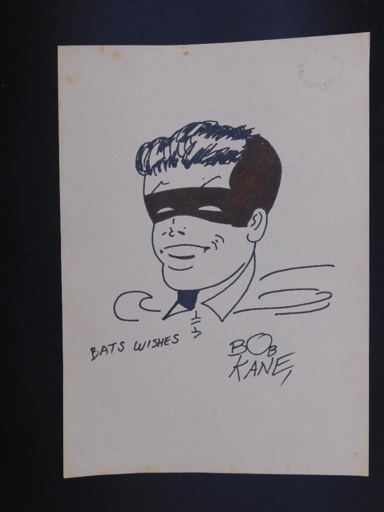 BOB KANE DC COMIC ARTIST SIGNED AND GALLERY STAMPED (1 of 4)