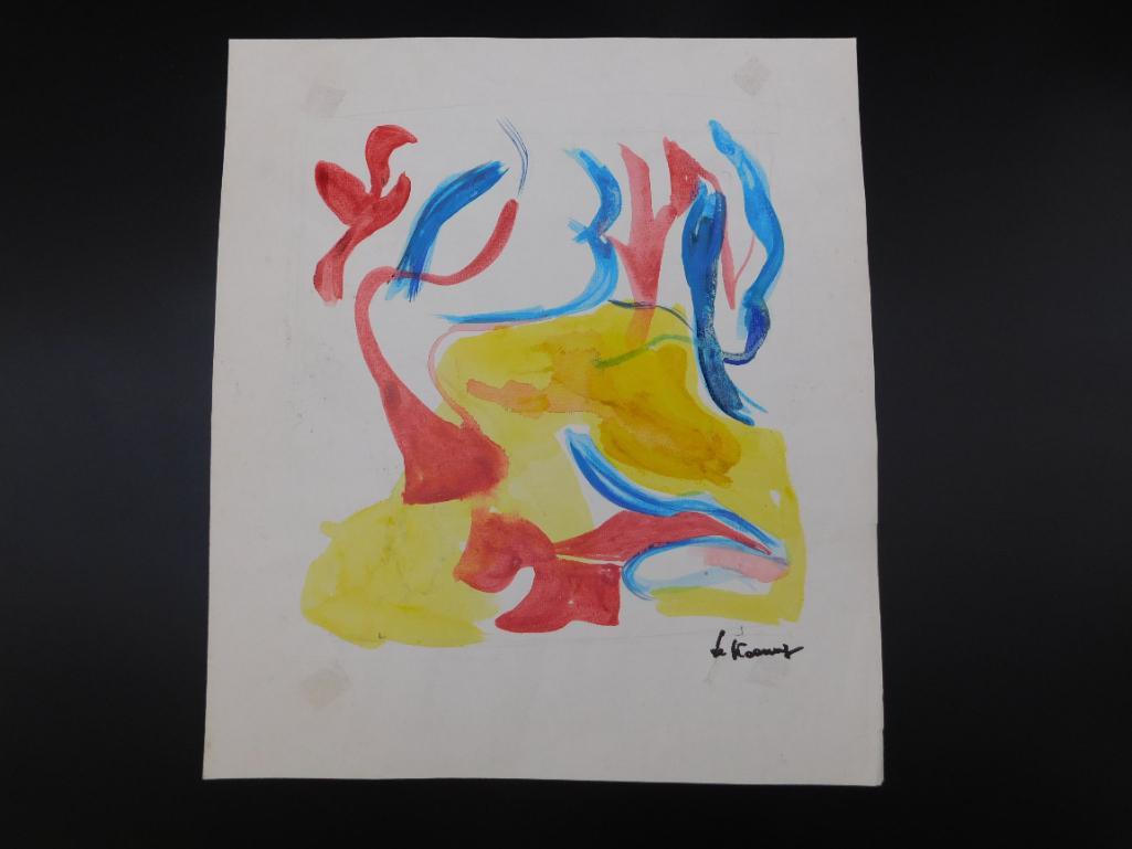 WILLIAM DE KOONING SIGNED ARTWORK VINTAGE ANTIQUE (1 of 2)