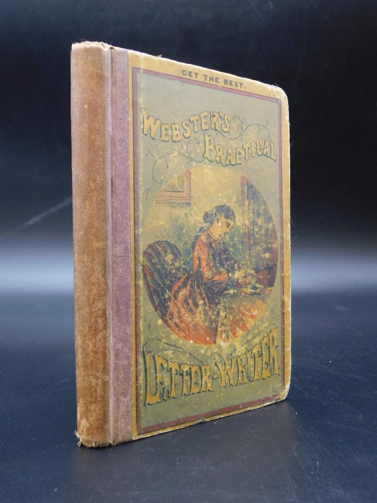 1866 WEBSTERS PRACTICAL LETTER WRITER BOOK VINTAGE ANTIQUE (1 of 5)