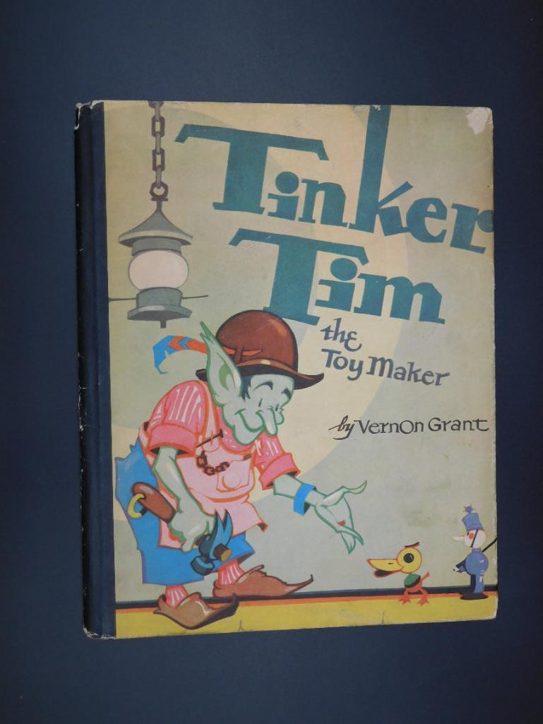 1934 TINKER TIM THE TOY MAKER BOOK BY VERNON GRANT VINTAGE ANTIQUE: 1934 TINKER TIM THE TOY MAKER BOOK BY VERNON GRANT VINTAGE ANTIQUE