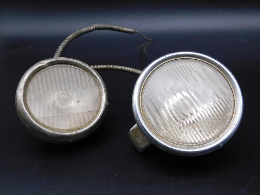 VINTAGE CAR LIGHTS ANTIQUE (1 of 3)