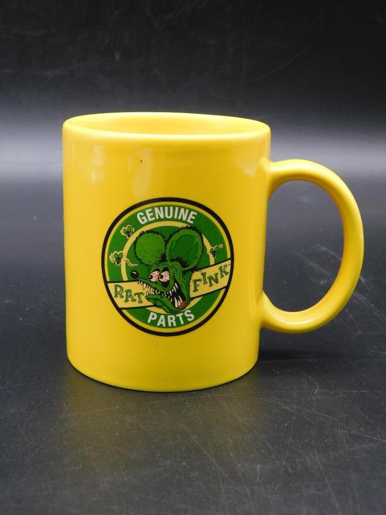 RAT FINK GENUINE PARTS COFFEE MUG VINTAGE ANTIQUE: RAT FINK GENUINE PARTS COFFEE MUG VINTAGE ANTIQUE