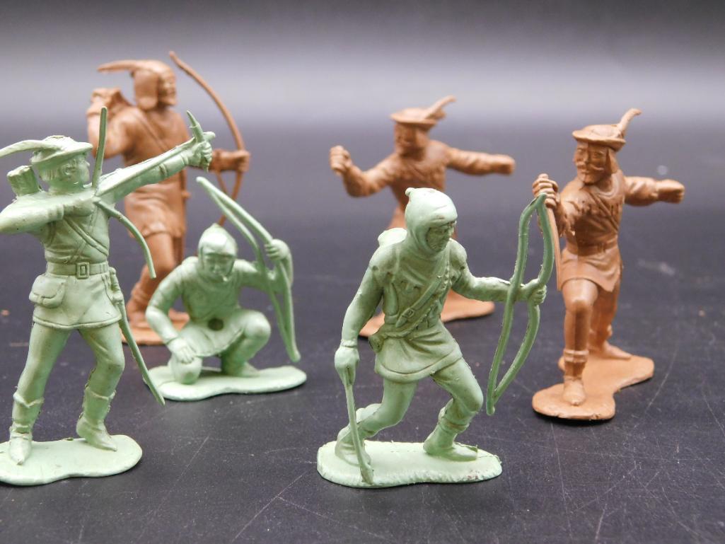 TOY FIGURINES SET OF 6 RETRO VINTAGE ANTIQUE: TOY FIGURINES SET OF 6 RETRO VINTAGE ANTIQUE