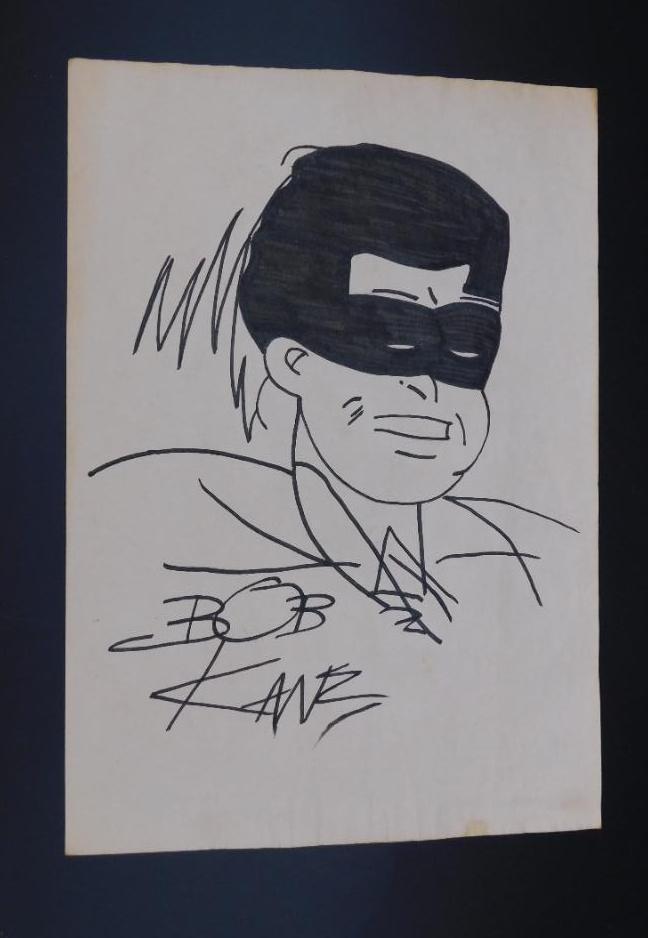 BOB KANE DC COMIC ARTIST SIGNED AND GALLERY STAMPED ARTWORK (1 of 2)