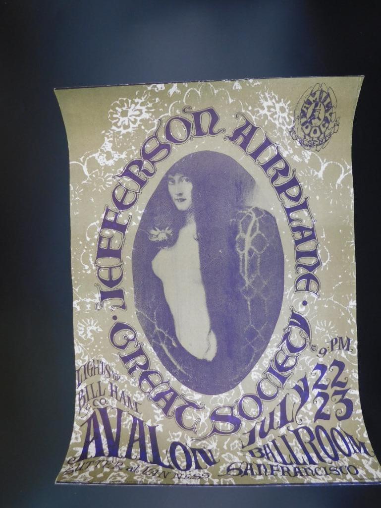 1966 JEFFERSON AIRPLANE GREAT SOCIETY AVALON BALLROOM ORIGINAL CONCERT POSTER VINTAGE ANTIQUE (1 of 3)