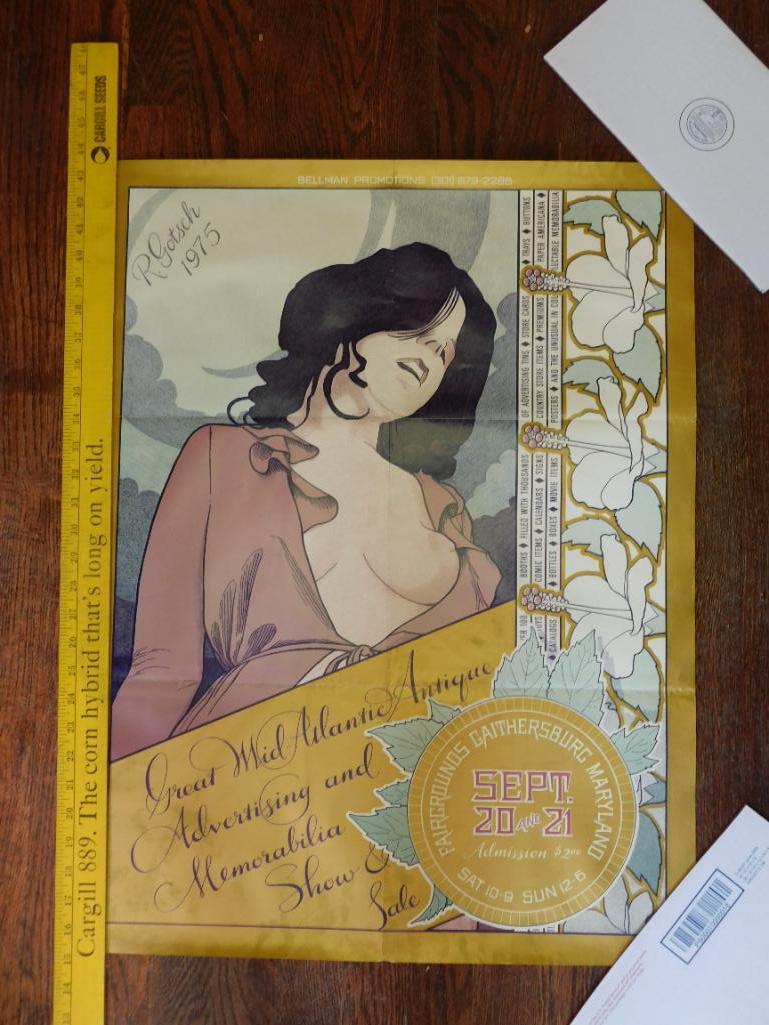 THE GREAT MID-ATLANTIC ANTIQUE ADVERTISING AND MEMORABILIA SHOW AND SALE POSTER VINTAGE ANTIQUE (1 of 2)