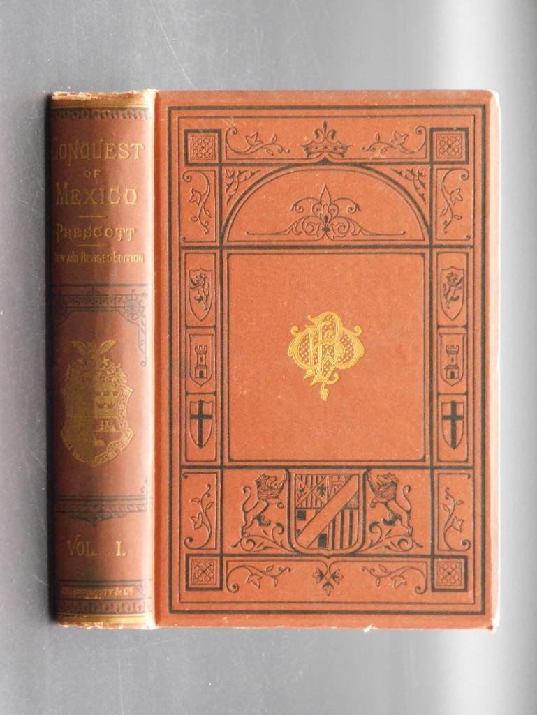 1875 CONQUEST OF MEXICO BOOK BY PRESCOTT VINTAGE: 1875 CONQUEST OF MEXICO BOOK BY PRESCOTT VINTAGE ANTIQUE *** Thank you for attending HATMAN AUCTIONS! Yes, we ship all items that are not oversized. Please see photos for measurements and description.