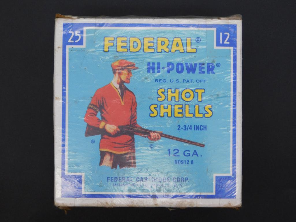FEDERAL HI-POWER 12G SHOT SHELLS VINTAGE ANTIQUE (1 of 2)