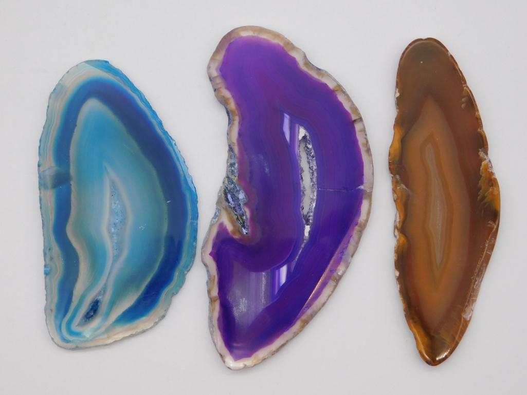 AGATE SLICE ROCK STONE LAPIDARY SPECIMEN (1 of 2)
