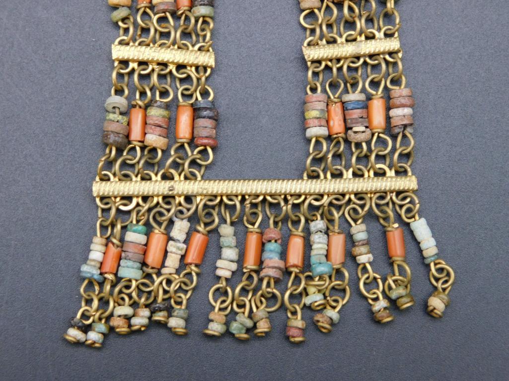 CHAIN LINK BEADED NECKLACE VINTAGE ANTIQUE (1 of 3)