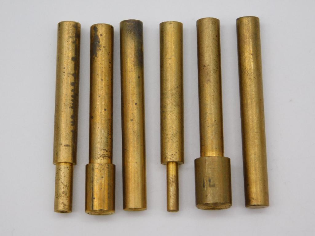 BRASS DOPS ROCK STONE LAPIDARY SPECIMEN (1 of 3)