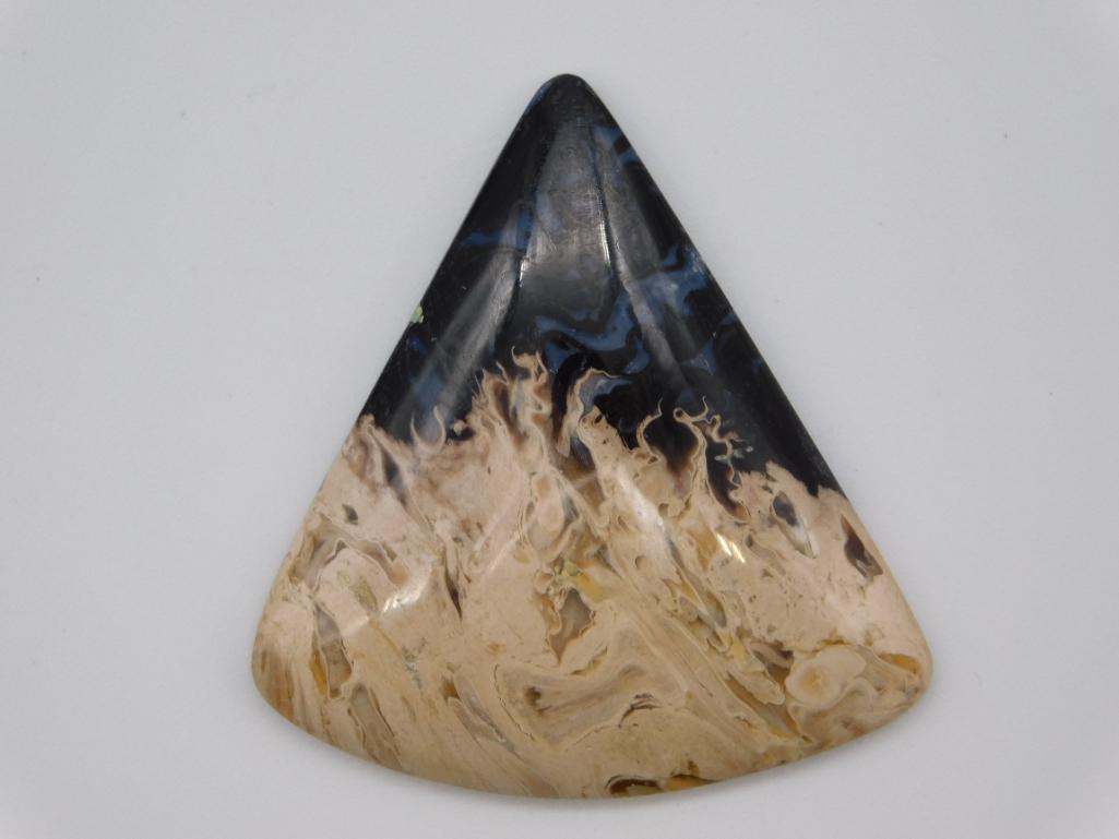 BLACK PALM WOOD CABOCHON ROCK STONE LAPIDARY SPECIMEN (1 of 2)