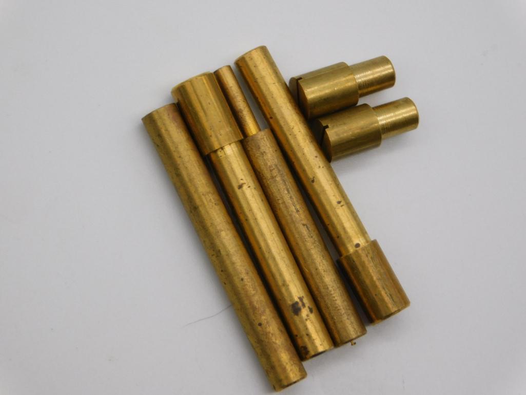 BRASS DOPS ROCK STONE LAPIDARY SPECIMEN (1 of 2)