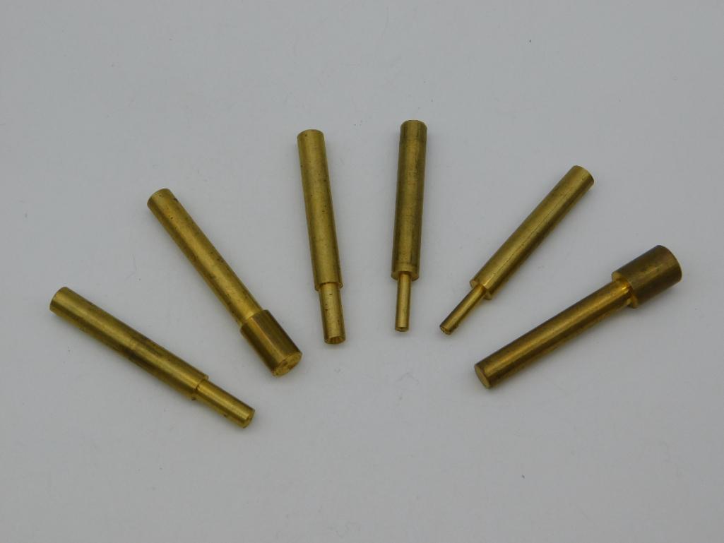 BRASS DOPS ROCK STONE LAPIDARY SPECIMEN (1 of 2)