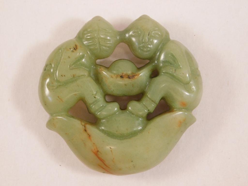 CARVED JADE ROCK STONE LAPIDARY SPECIMEN (1 of 2)