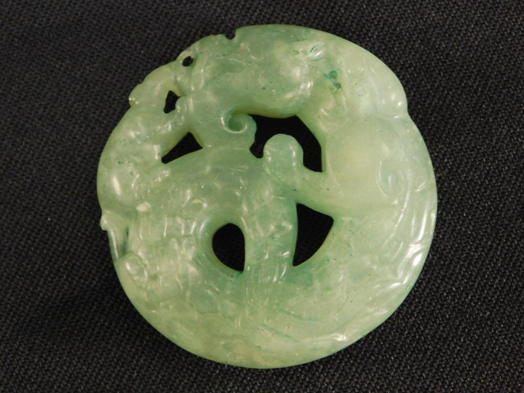 CARVED JADE ROCK STONE LAPIDARY SPECIMEN (1 of 2)