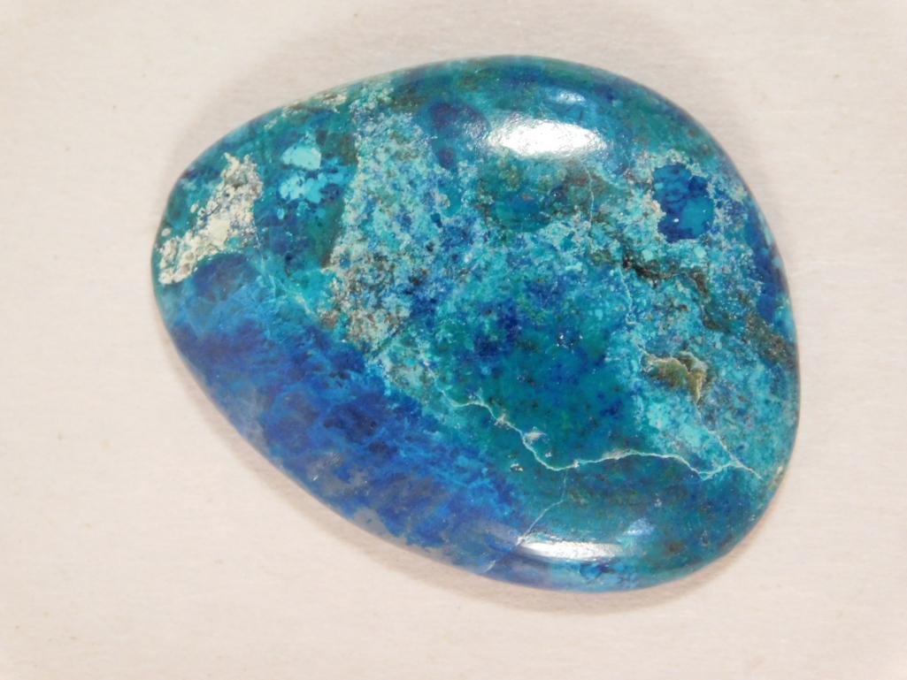 SHATTUCKITE CABOCHON ROCK STONE LAPIDARY SPECIMEN (1 of 2)