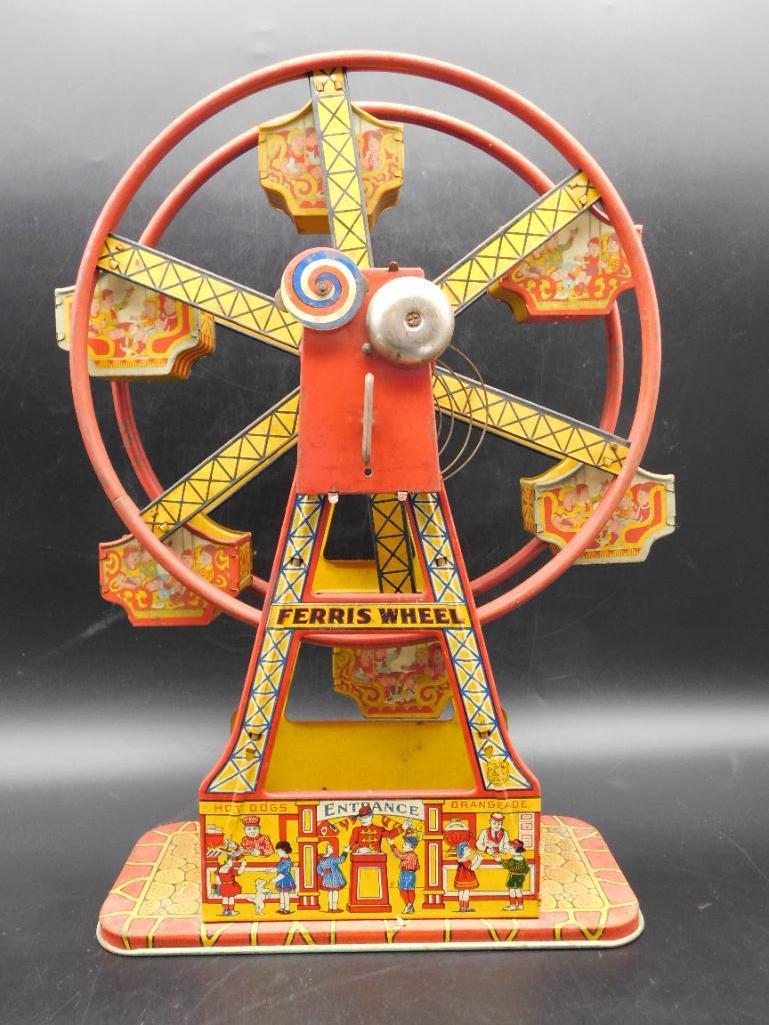 HERCULES FERRIS WHEEL METAL TIN TOY VINTAGE ANTIQUE (1 of 4)
