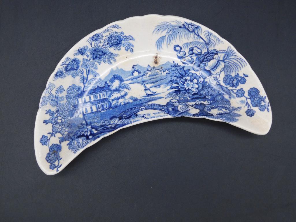 BLUE ENGLISH TONQUIN ROYAL STAFFORDSHIRE DINNERWARE VINTAGE ANTIQUE: BLUE ENGLISH TONQUIN ROYAL STAFFORDSHIRE DINNERWARE VINTAGE ANTIQUE