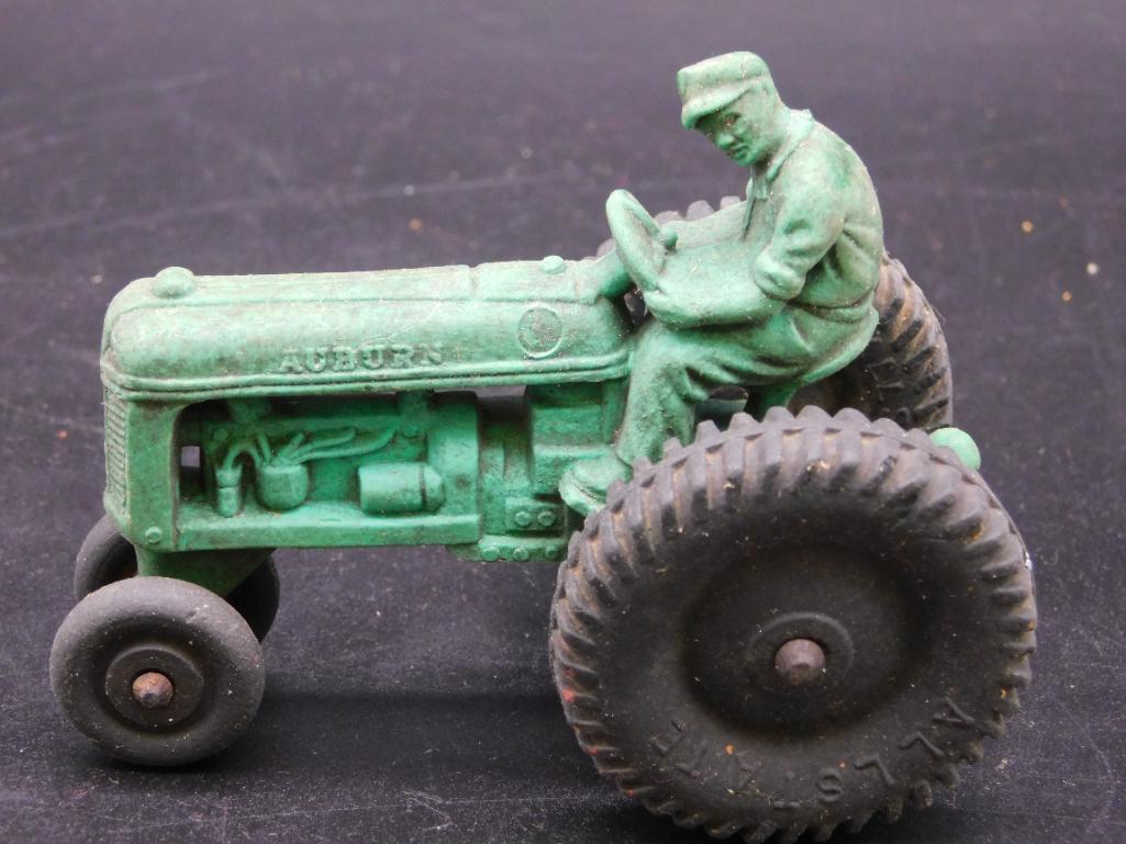 AUBURN TRACTOR WITH DRIVER VINTAGE ANTIQUE TOY: AUBURN TRACTOR WITH DRIVER VINTAGE ANTIQUE TOY