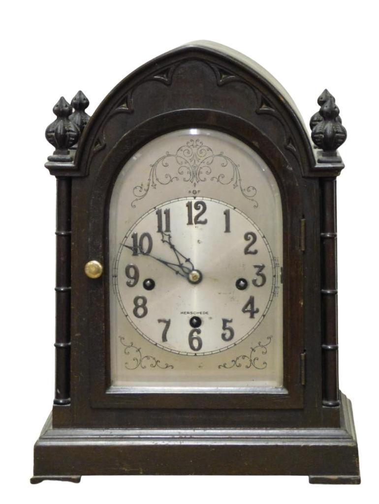 Herschede Mantel Clock Vintage Antique