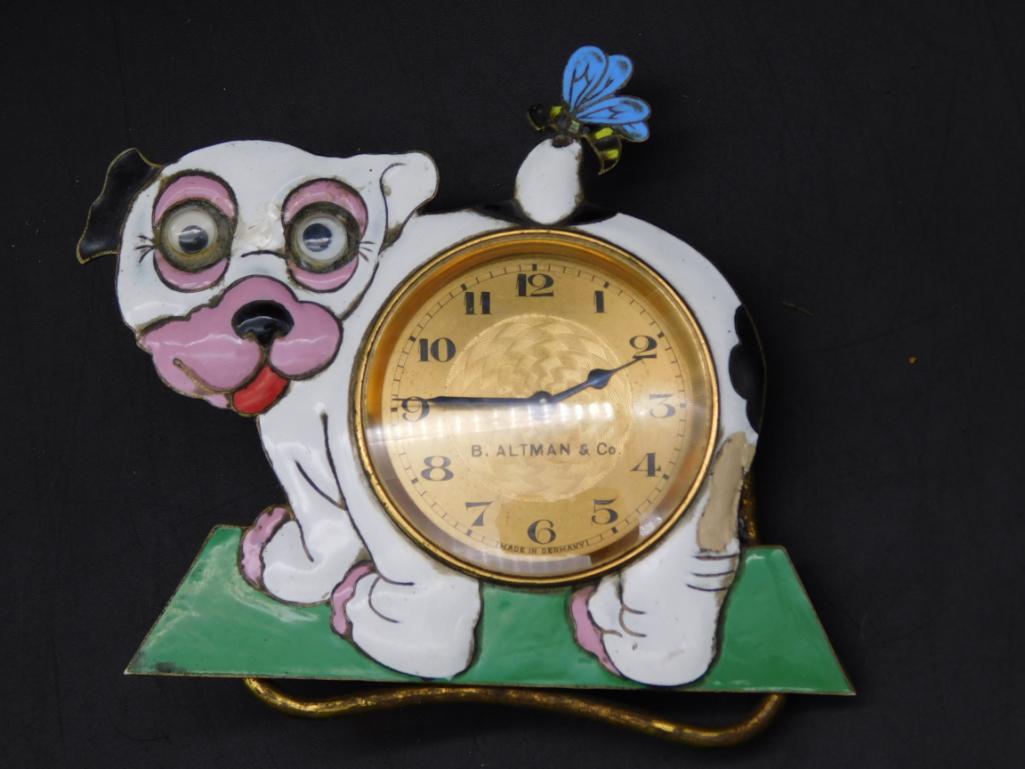 PUPPY DOG WALL CLOCK B. ALTMAN & CO. VINTAGE (1 of 3)